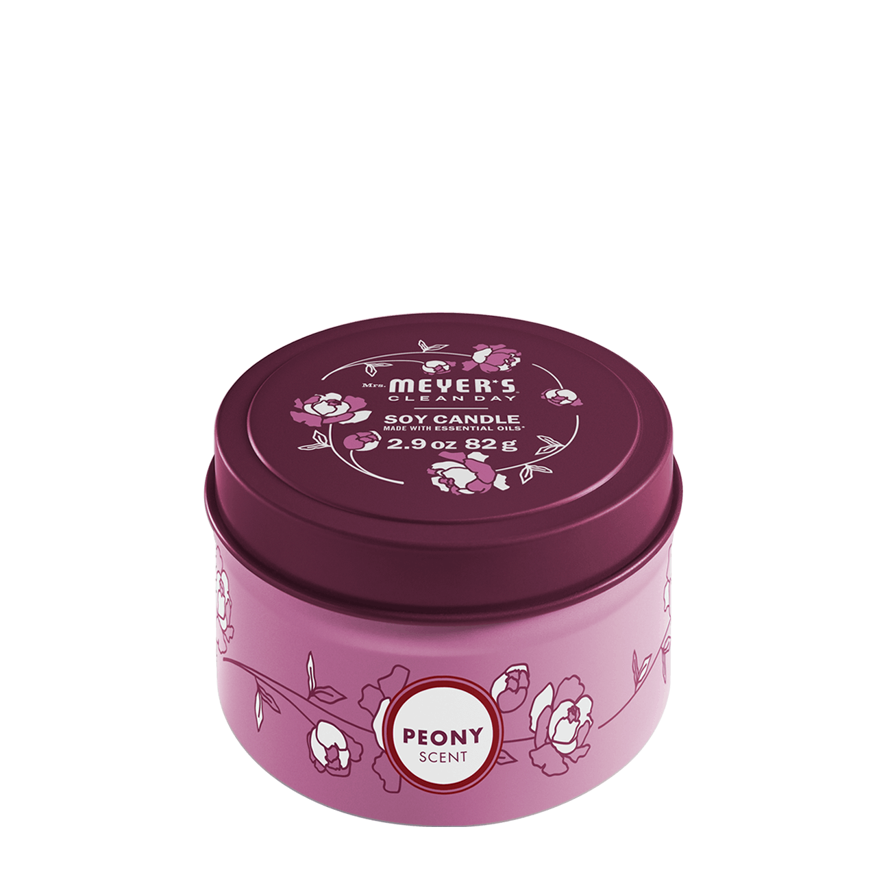 Peony Tin Candle