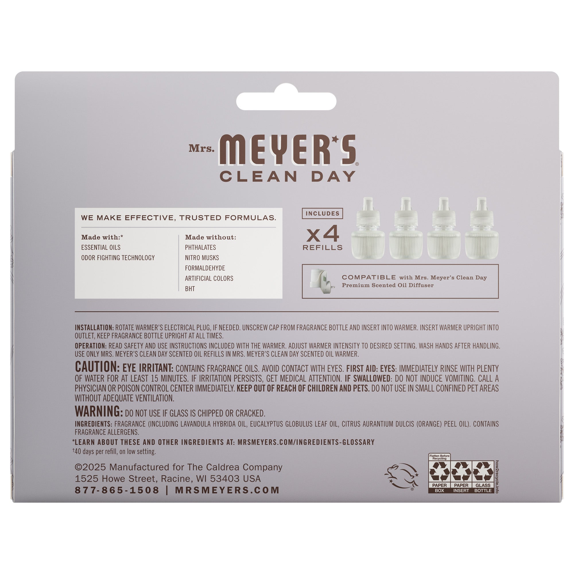 Lavender Plug In Scented Oil Refill, 4-Pack - View 2